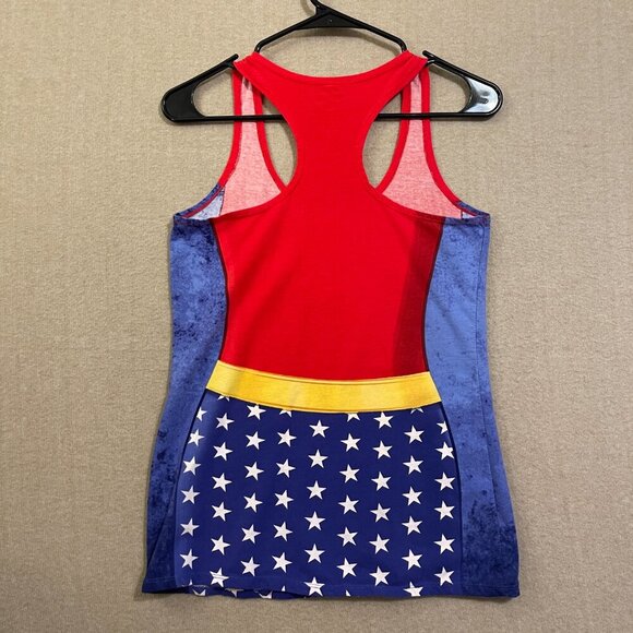 DC Comics Wonder Woman Tank Top Women's Medium Multicolor Racerback - Picture 7 of 10